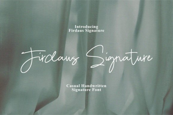 Firdaus Signature: A Fluid Typeface for Modern Web Design
