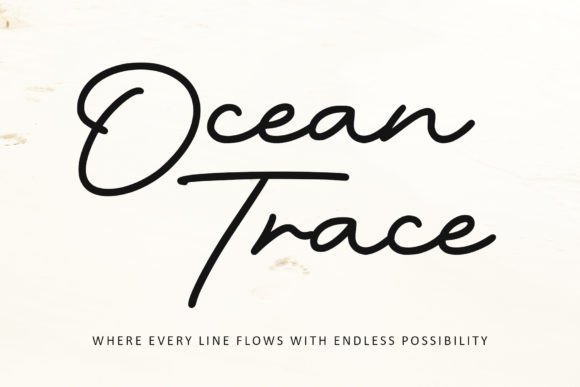 Ocean Trace: The Monoline Typeface for Handmade Brands