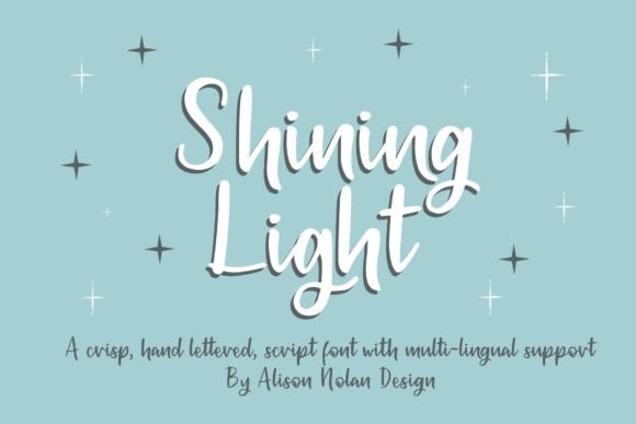 Shining Light: A Refined Script Typeface for Editorial Design
