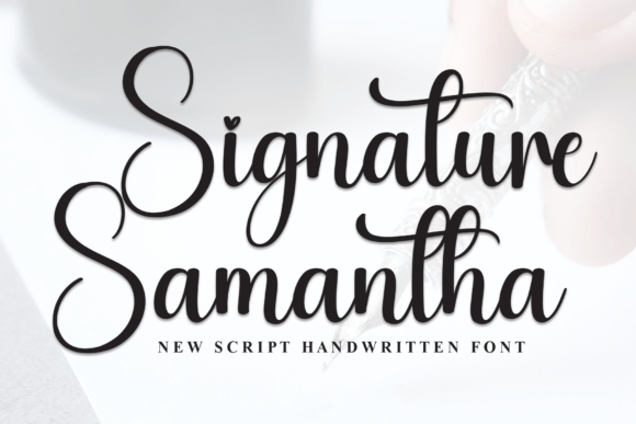 Signature Samantha Font for Business